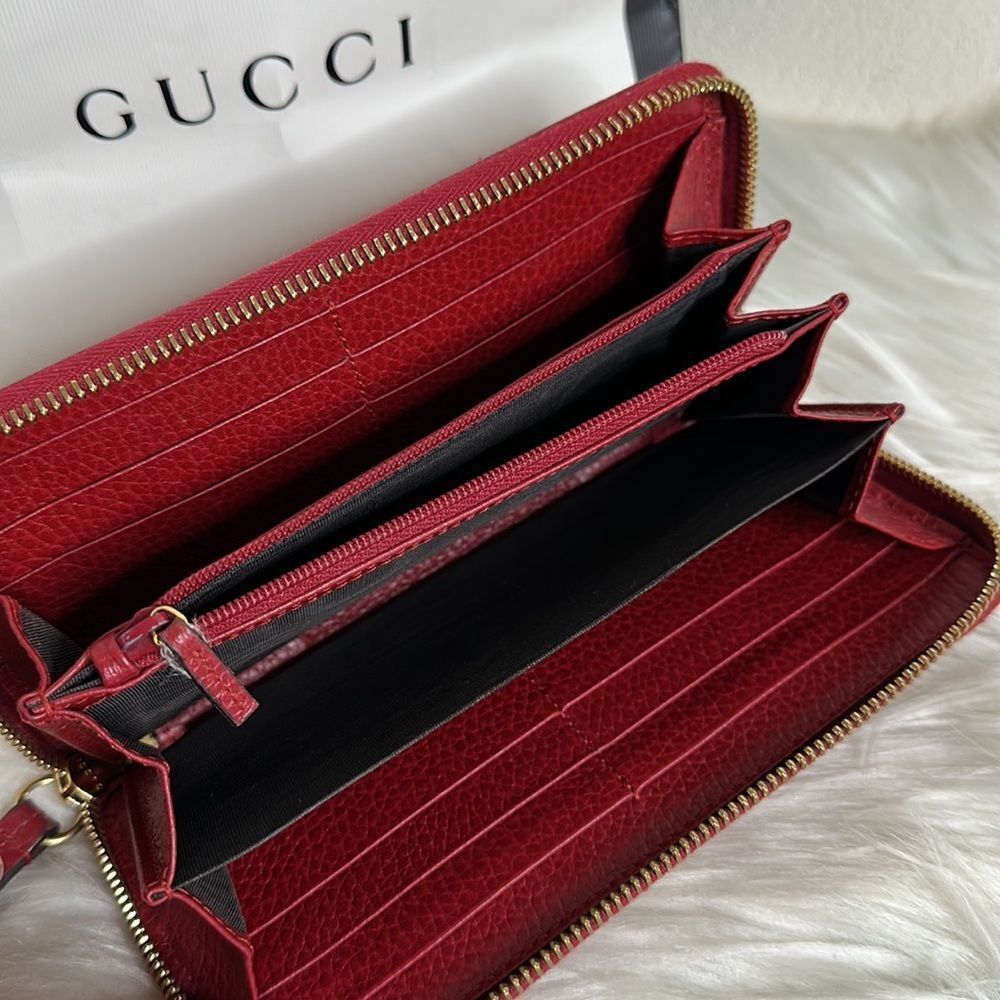 💯Authentic Gucci Marmont Zipped Around Long Wallet 🍀 - Picture 7 of 16